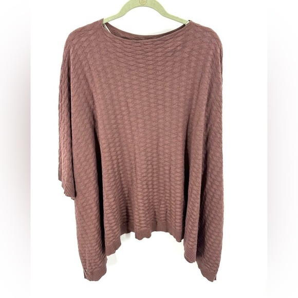 Lululemon Divinity Poncho Woven Spanish Oak Cashmere Blend Shawl Wrap Sweater - Picture 5 of 9